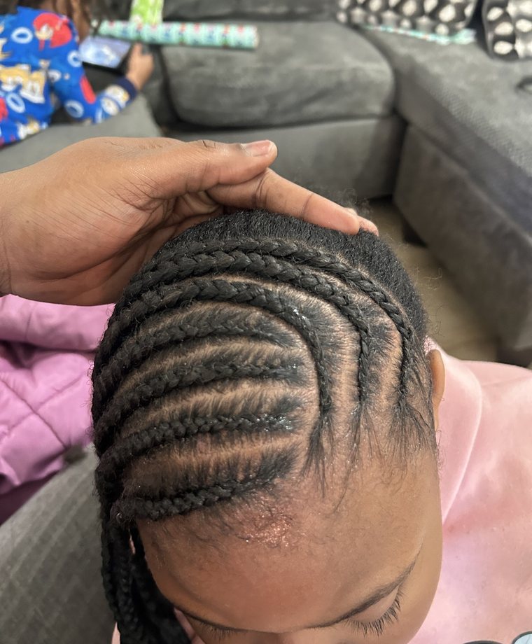 Cornrow detail by Sosaa Braids